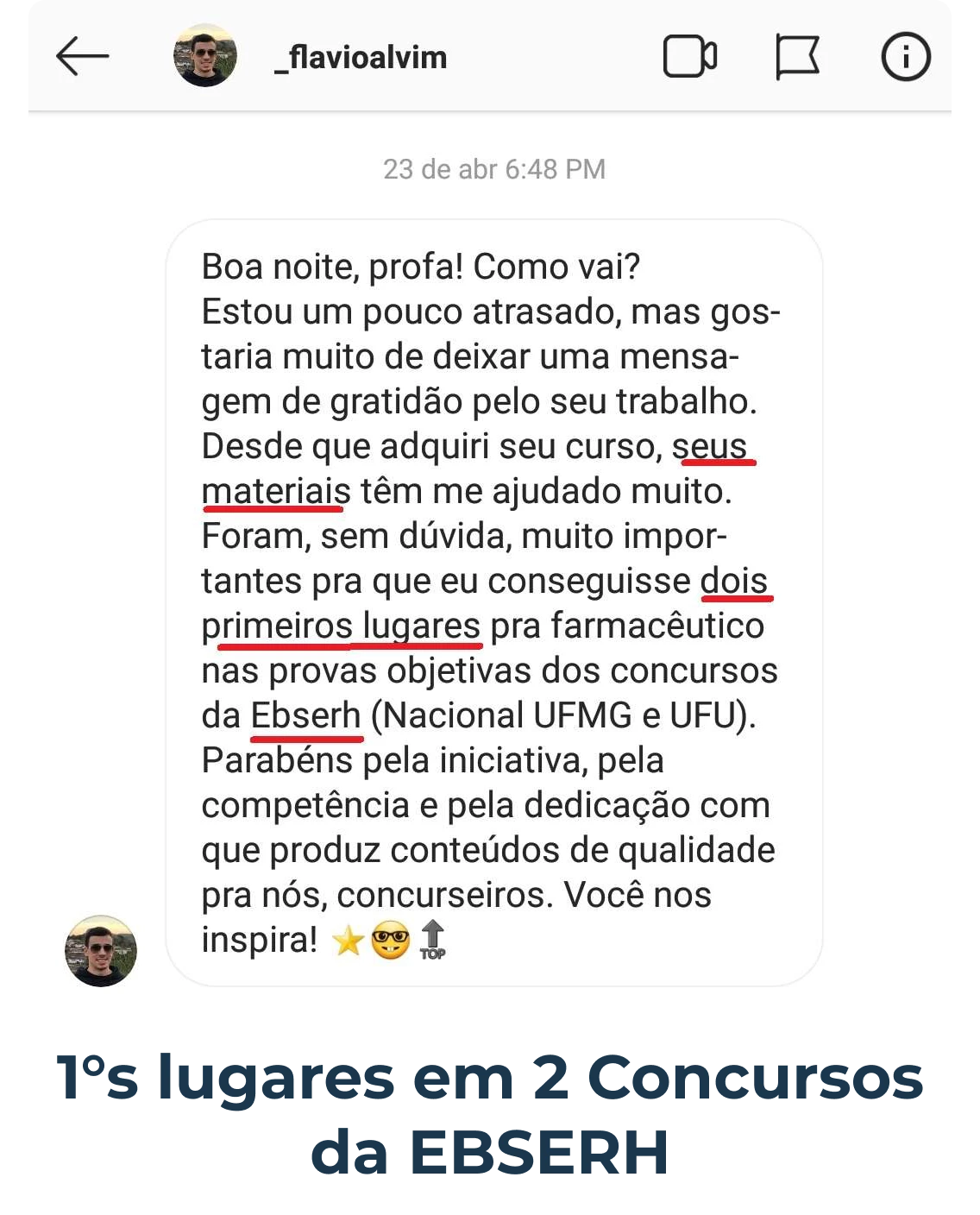 Depoimento de Flávio Alvim, 1º lugares em 2 concursos da EBSERH
